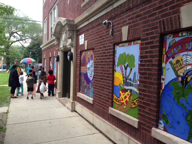 Mural Panel Created by Urban Arts Participants Installed at the Hazel Winthrop Apartments in Uptown